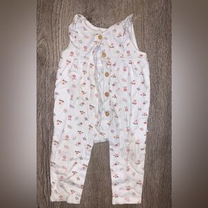 6-9 month baby girl floral one piece button up